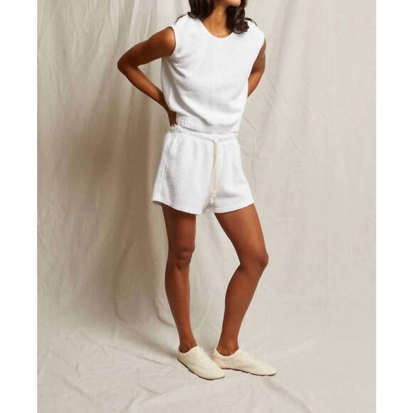 NEW PERFECTWHITETEE carli summer boucle tank top in white - Picture 5 of 5